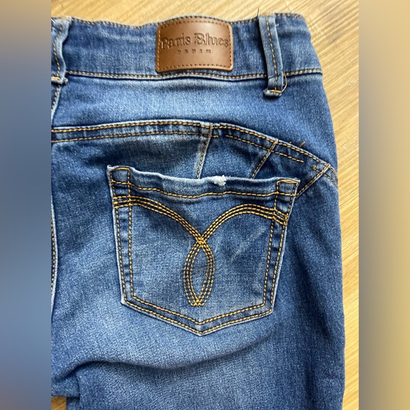 ❤️😎Paris Blues Blue Bermuda Denim Vintage Shorts - Picture 6 of 9